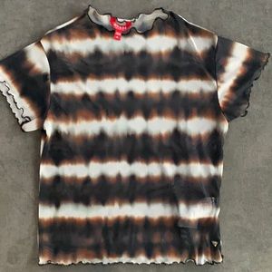 Women’s short sleeve mesh crop top by Guess